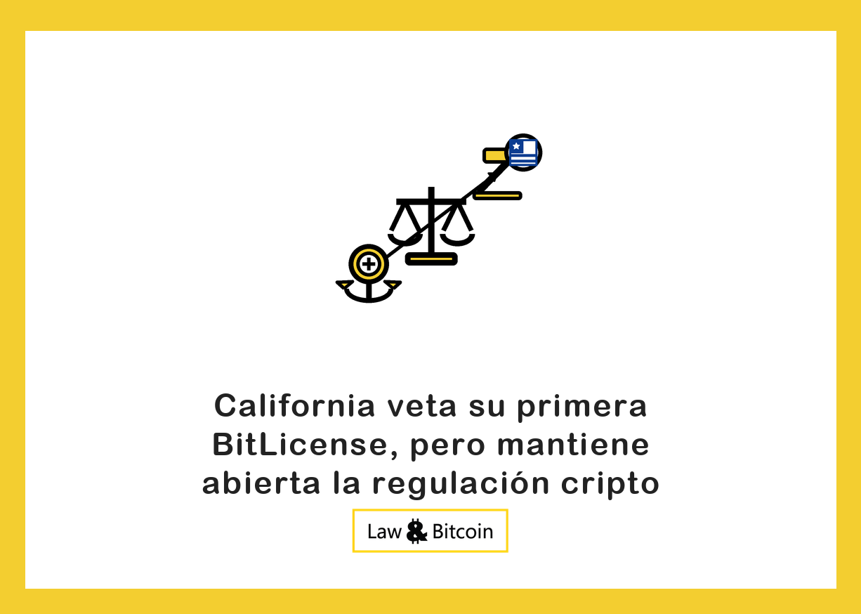 Ilustración editorial de una moneda estable anclada, una balanza jurídica y un mazo judicial.