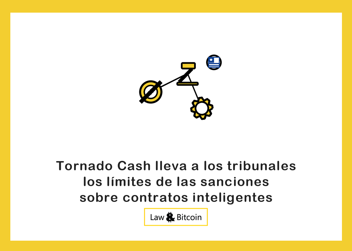 Ilustración editorial de una señal de restricción, un mazo judicial y un engranaje tecnológico.
