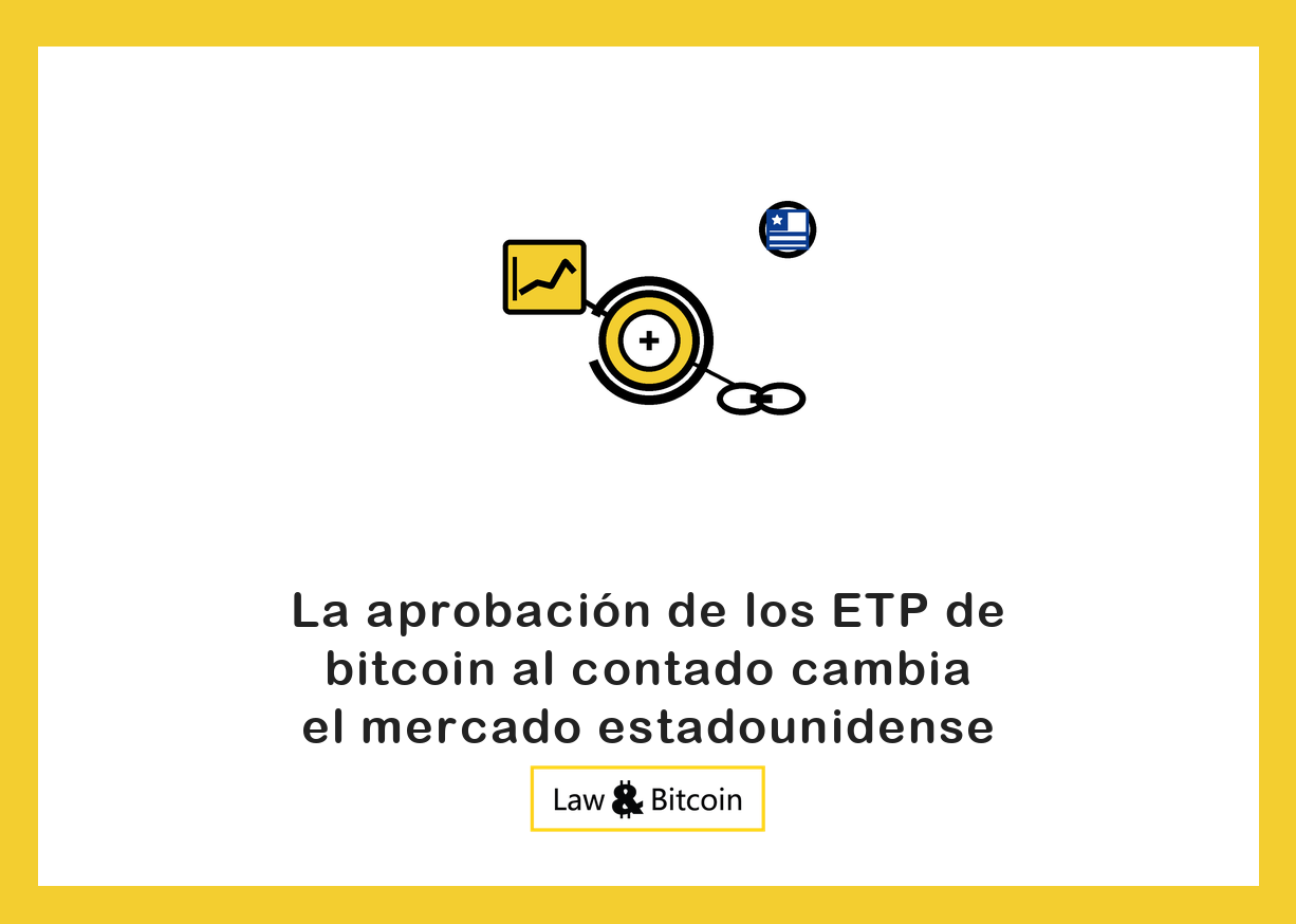 Ilustración editorial de un gráfico financiero, una moneda digital y eslabones de una cadena.