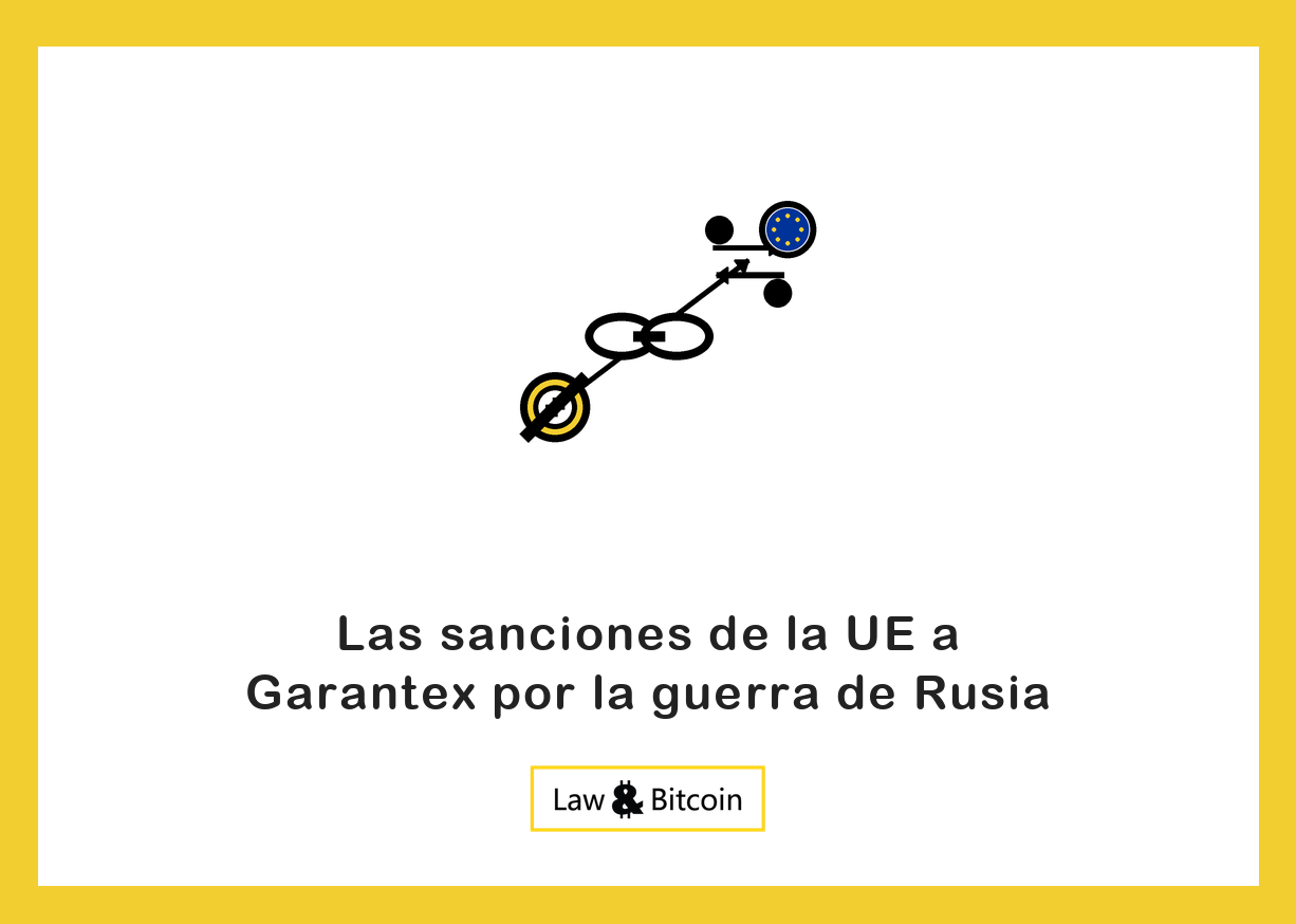 Ilustración editorial de una señal de restricción, eslabones de una cadena y flechas de intercambio.
