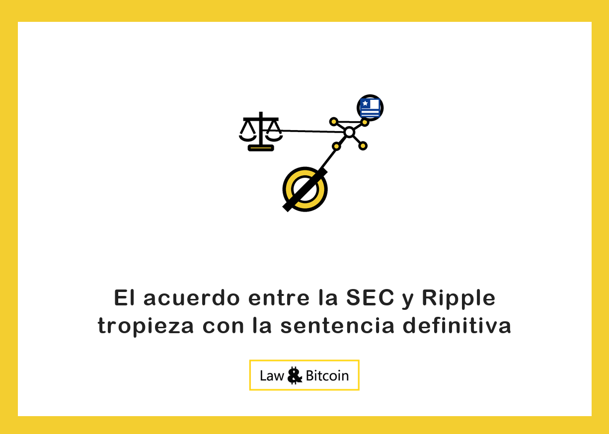 Ilustración editorial de una balanza jurídica, una red de nodos y una señal de restricción.