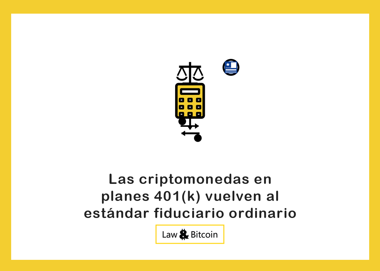 Ilustración editorial de una balanza jurídica, una calculadora fiscal y flechas de intercambio.