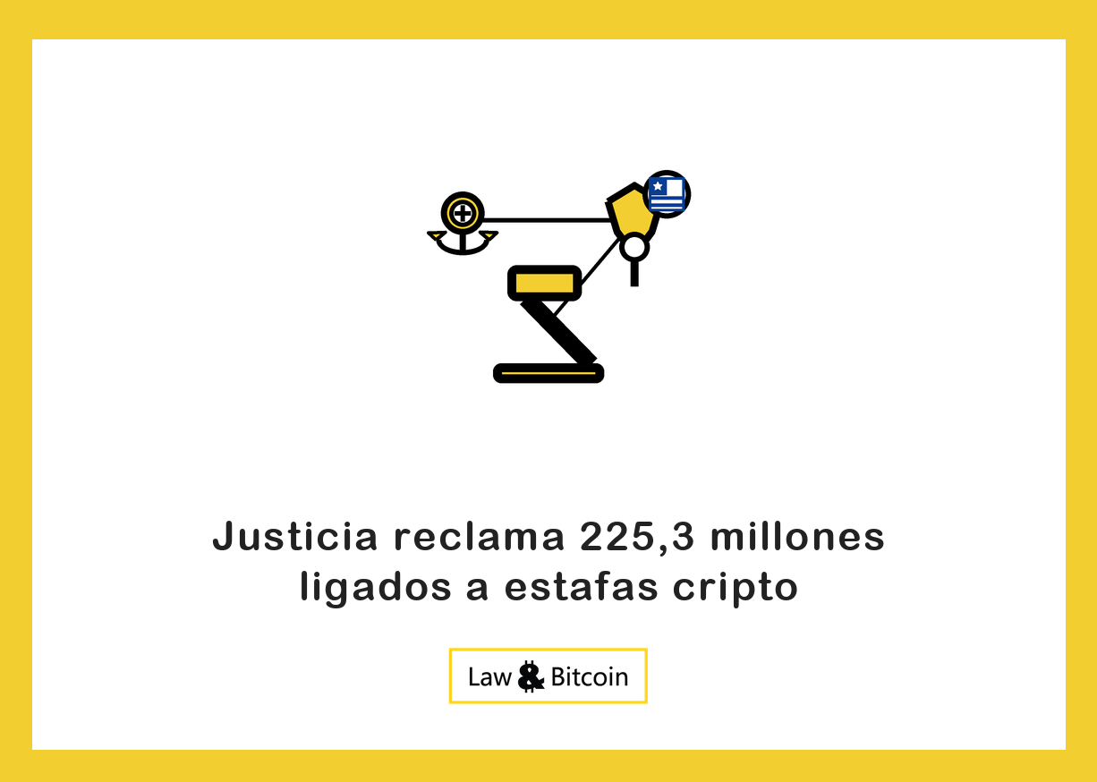 Ilustración editorial de una moneda estable anclada, un escudo de protección y un mazo judicial.