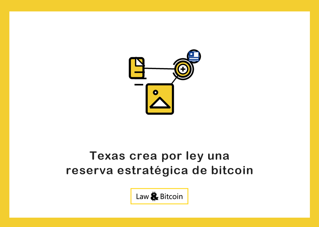 Ilustración editorial de un documento normativo, una moneda digital y un coleccionable digital.