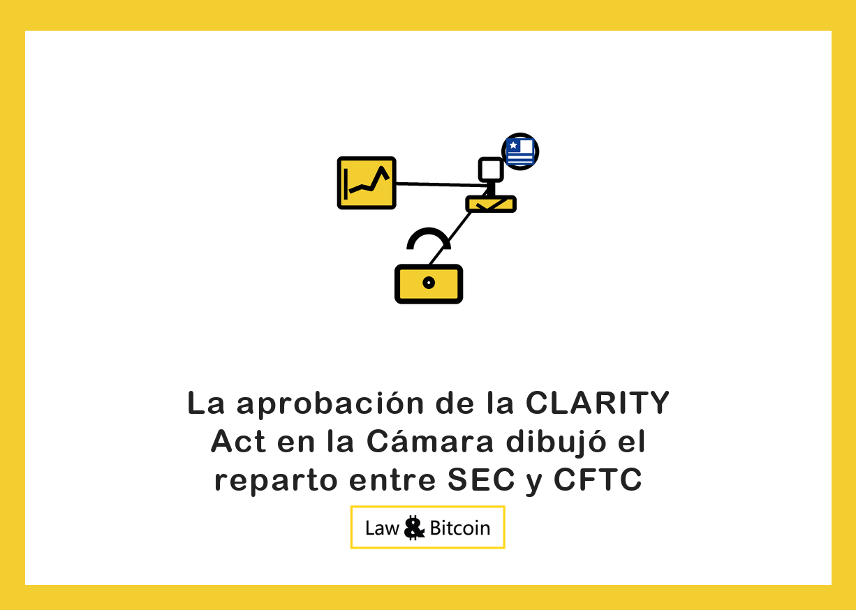 Ilustración editorial de un gráfico financiero, un sello de aprobación y un candado de seguridad.