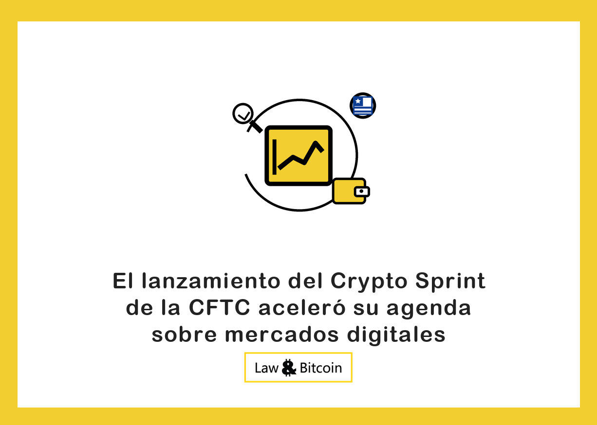Ilustración editorial de un gráfico financiero, una lupa de supervisión y una cartera digital.