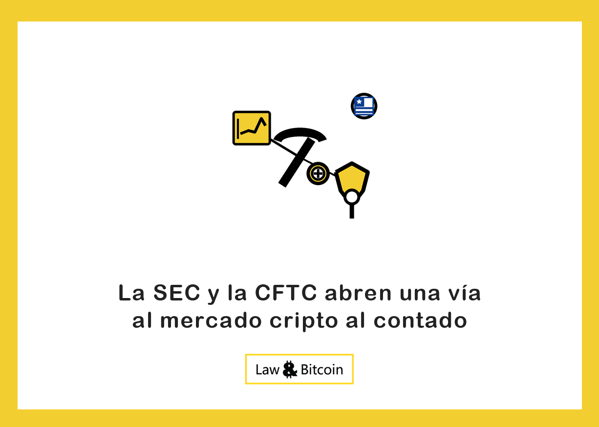 Ilustración editorial de un gráfico financiero, una herramienta de minería y un escudo de protección.