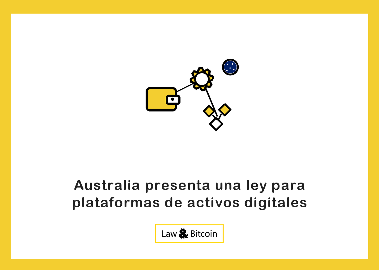 Ilustración editorial de una cartera digital, un engranaje tecnológico y activos tokenizados.