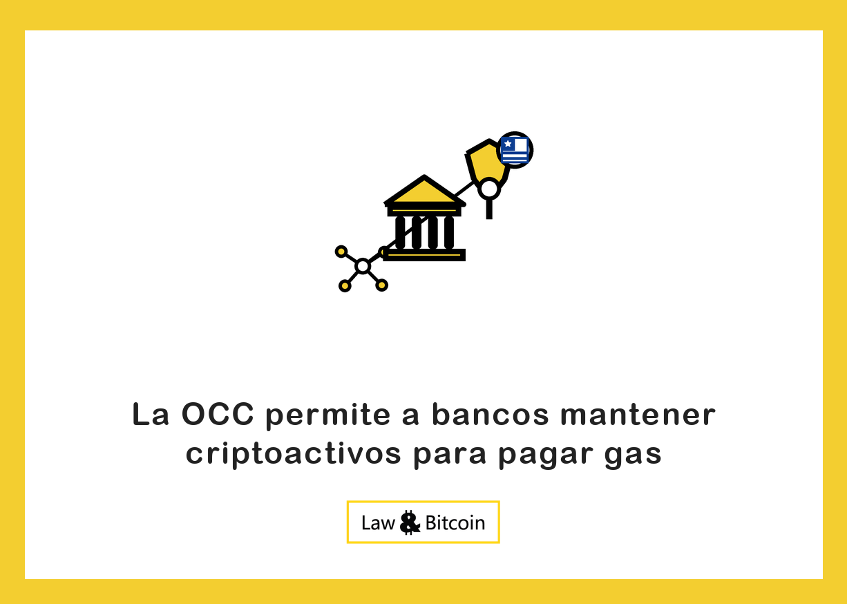 Ilustración editorial de una red de nodos, un edificio bancario y un escudo de protección.