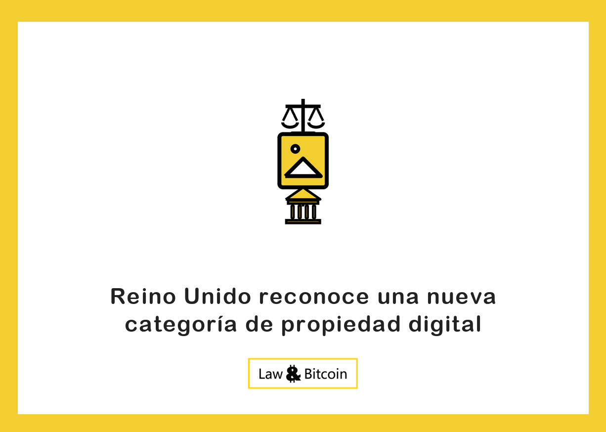 Ilustración editorial de una balanza jurídica, un coleccionable digital y un edificio bancario.