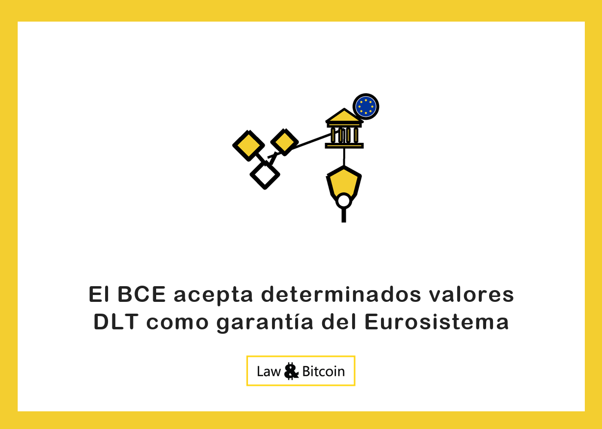 Ilustración editorial de activos tokenizados, un edificio bancario y un escudo de protección.