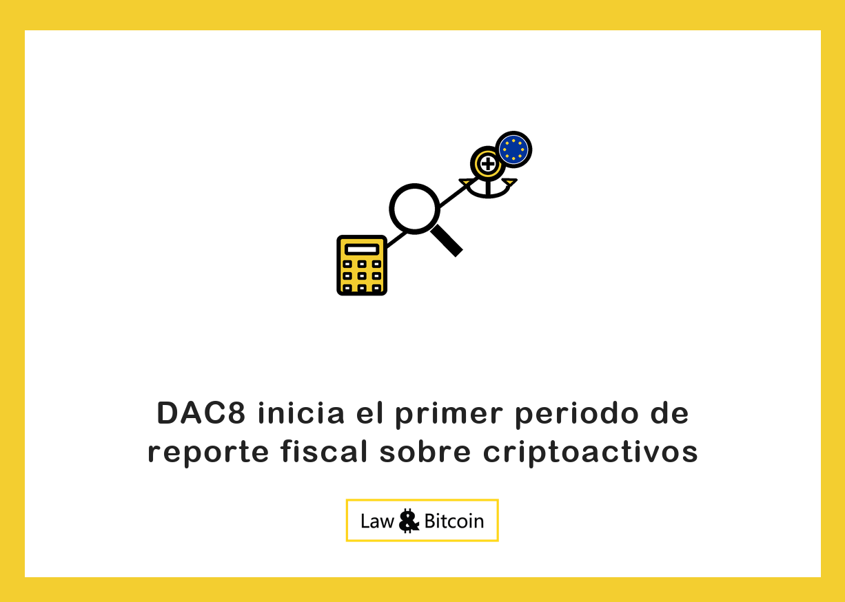 Ilustración editorial de una calculadora fiscal, una lupa de supervisión y una moneda estable anclada.