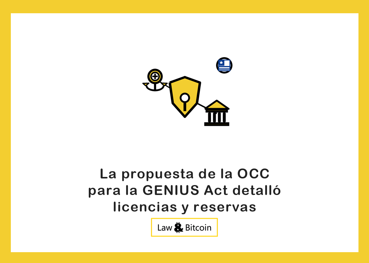 Ilustración editorial de una moneda estable anclada, un escudo de protección y un edificio bancario.