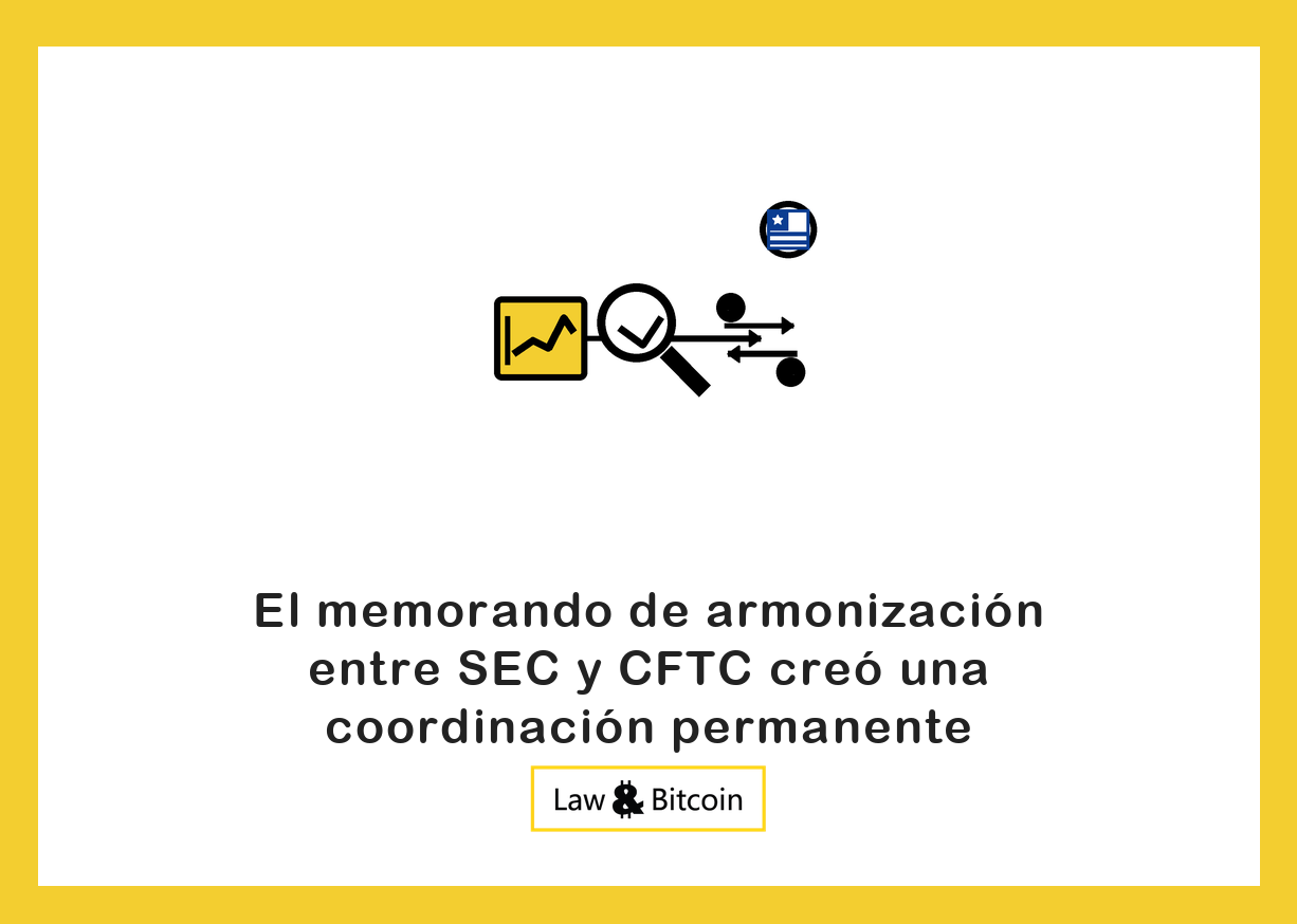 Ilustración editorial de un gráfico financiero, una lupa de supervisión y flechas de intercambio.