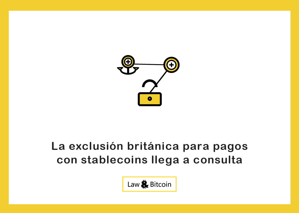 Ilustración editorial de una moneda estable anclada, una moneda digital y un candado de seguridad.